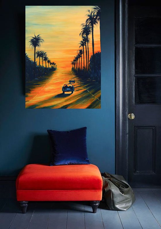 Another day going down- Californication series EXTRA DEEP 3D CANVAS