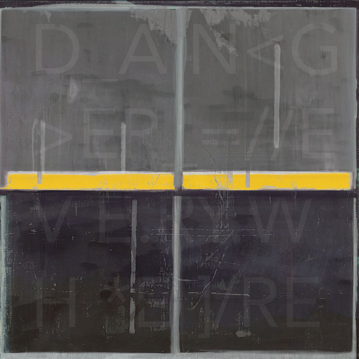 Abstract Print By The Most Active, 17 X 17", Danger Everywhere, Original Artwork