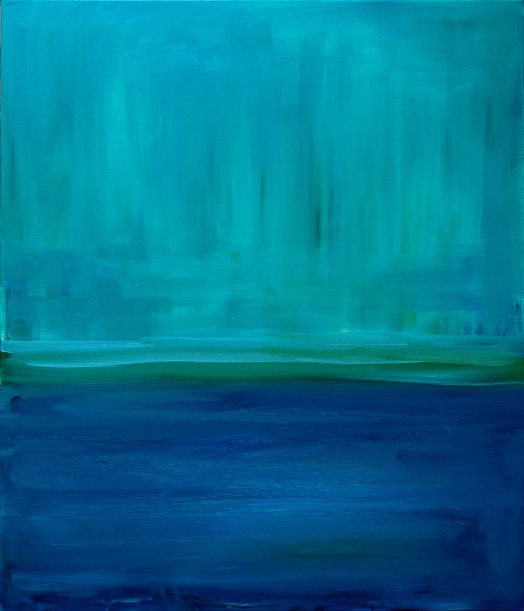 Abstract Oil Painting By Nataliia Sydorova, 24 X 28", Serene, Original Artwork