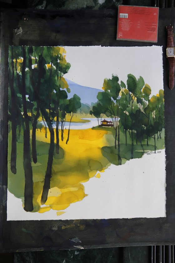 Forest greens summer yellows