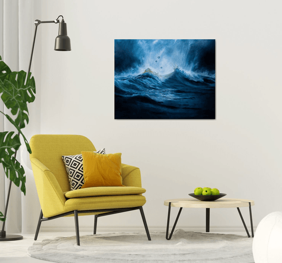 Seascape with a storm