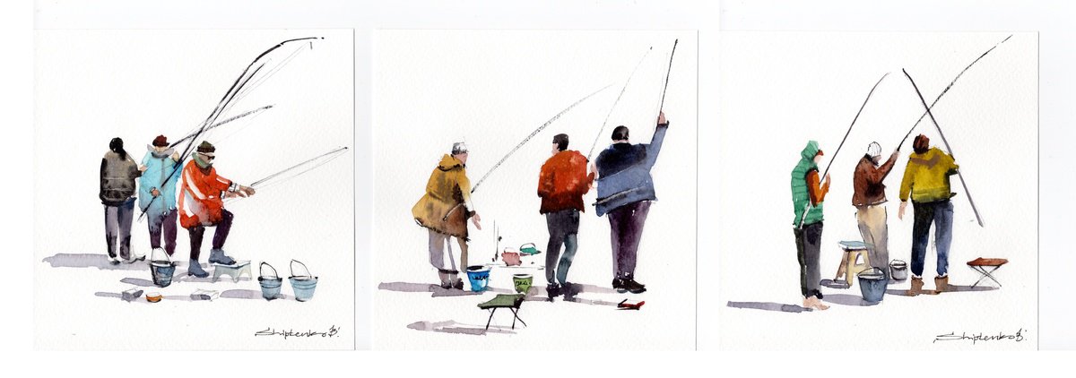 Turkish Fishermen by Bogdan Shiptenko