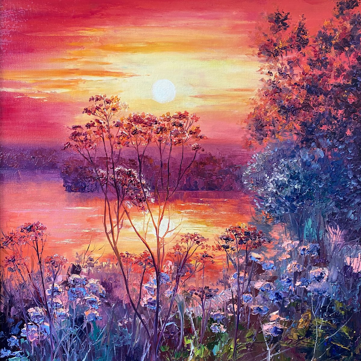 Fiery sunset by Larisa Batenkova