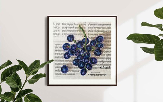 "Grapes on Newspaper"