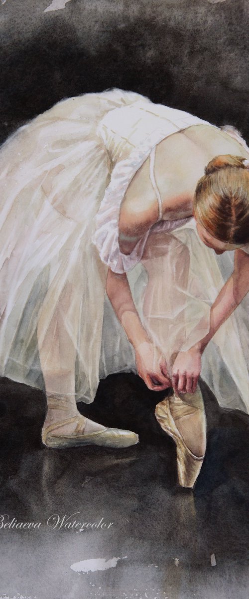 Young ballerina by Olga Beliaeva Watercolour