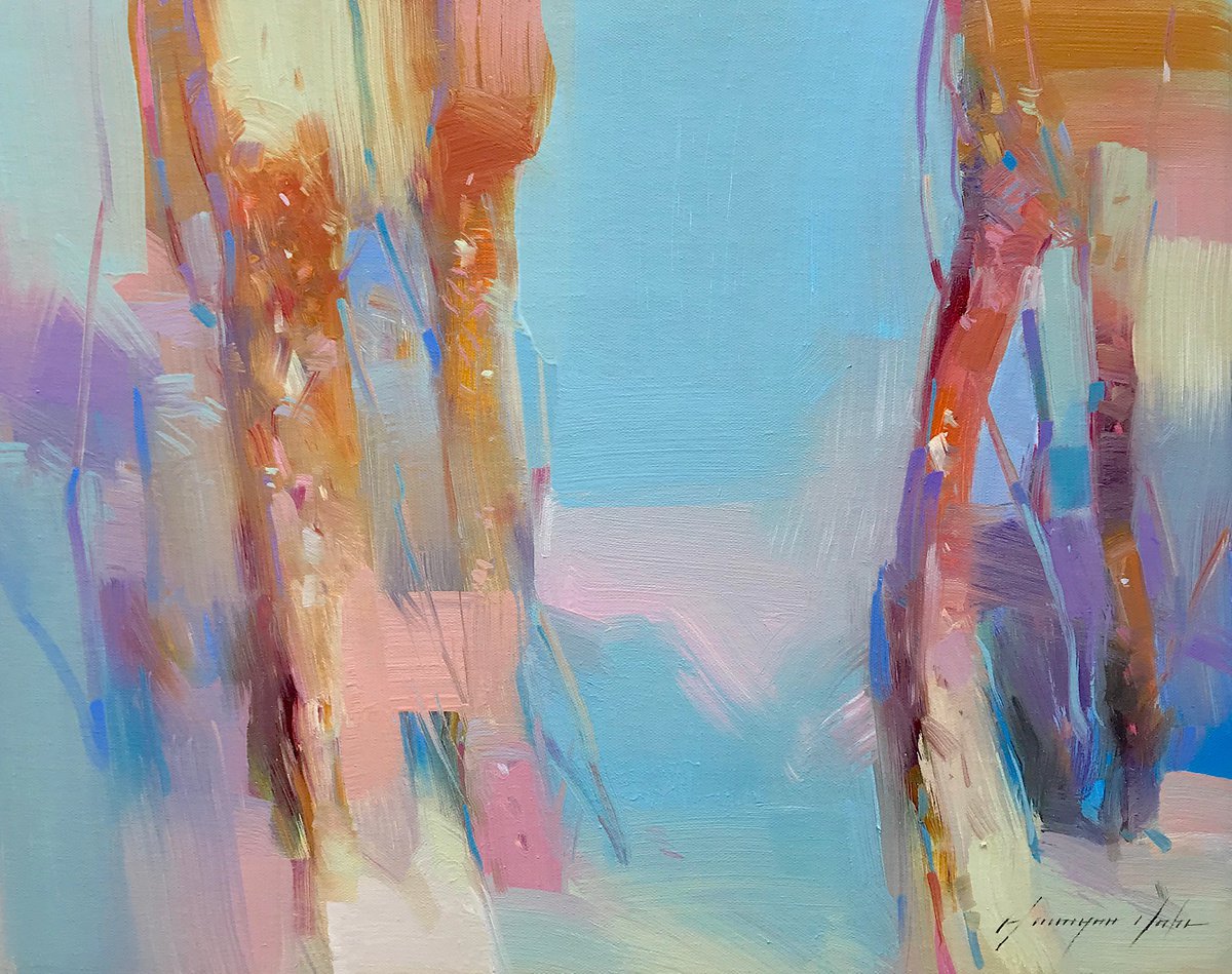 Foggy Trees By Vahe Yeremyan, 20 X 16, Artwork For Sale On Artfinder