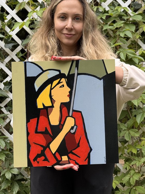 Woman under Umbrella