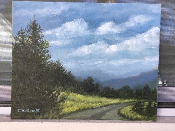 TENNESSEE HIGH ROAD - oil 8X10 inch canvas (SOLD)