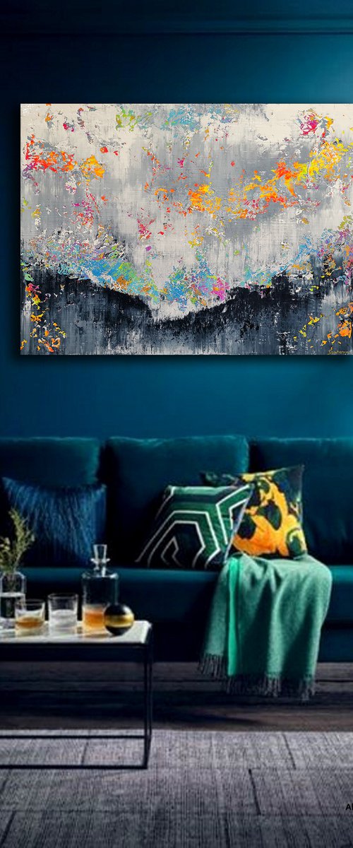 120x100cm. / Abstract painting / Abstract 1279 by Alex Senchenko