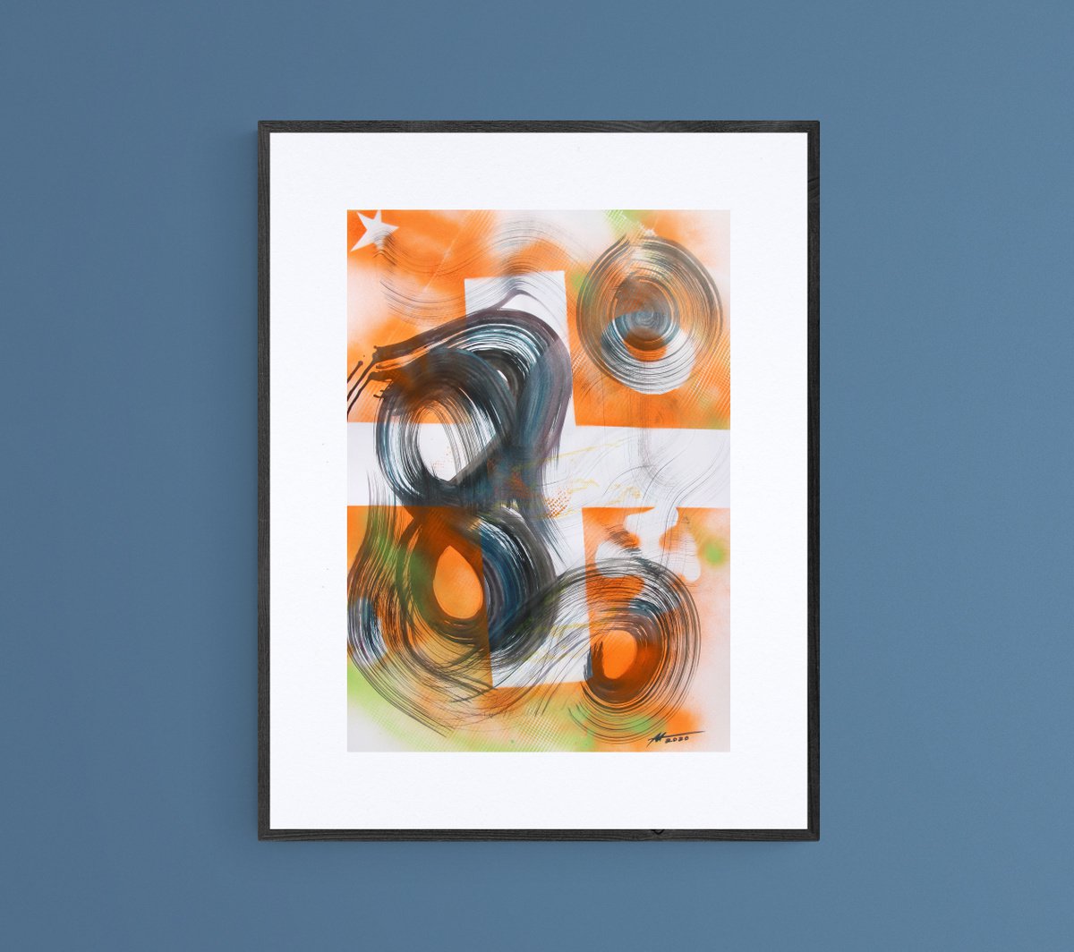 Abstract Acrylic Painting By Anatoliy Menkiv, 24 X 33, #26 Metaphysics Series, Original Artwork