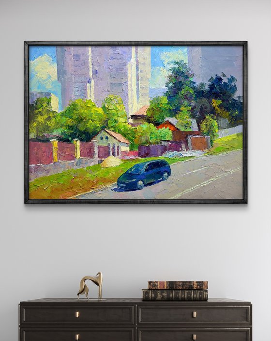 Along the city street