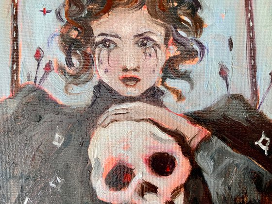 Woman with Skull