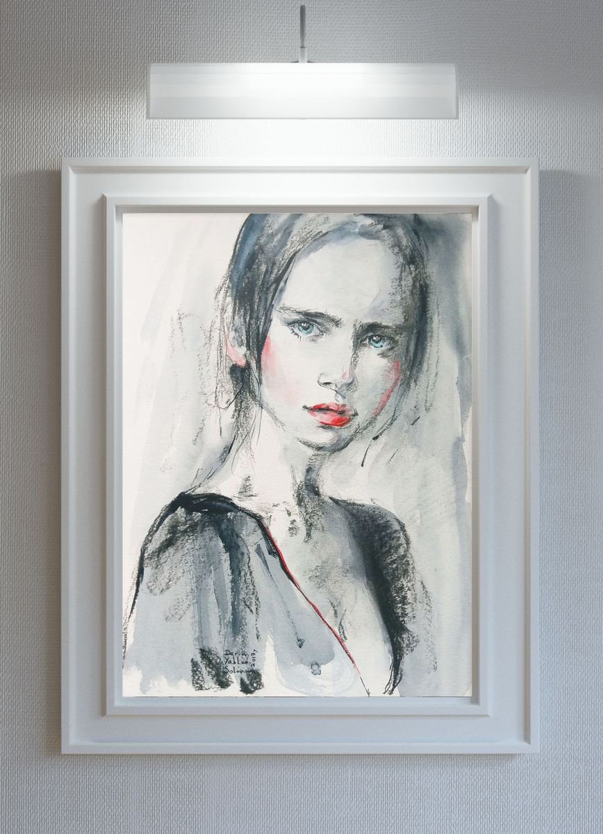 Anastasia Woman statement portrait Minimalism Modern by Daria Yablon-Soloviova
