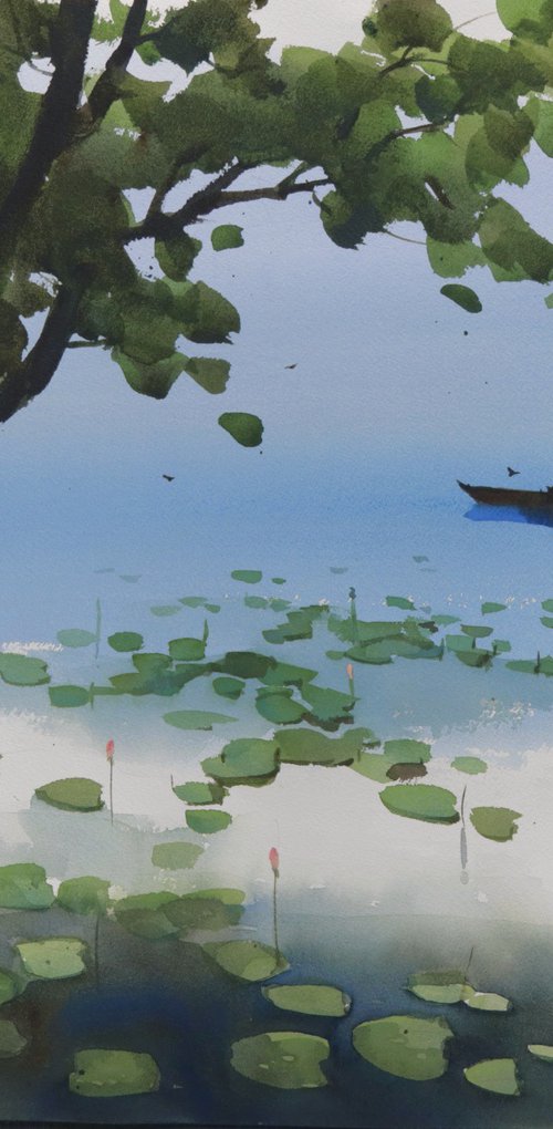 Leafy patterns tranquil waters by Prashant Prabhu