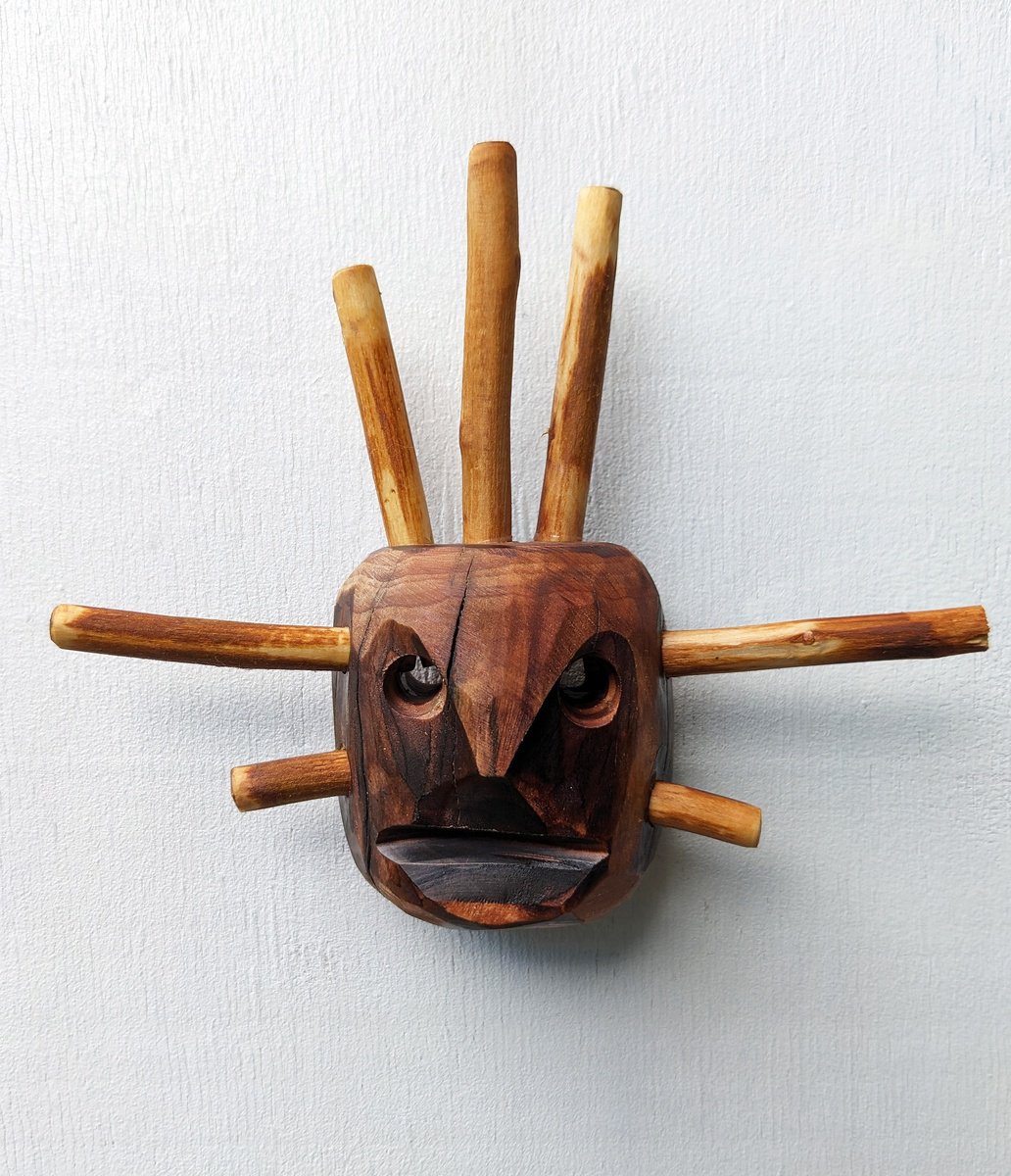 Cherry wooden mask by Ulugbek Doschanov