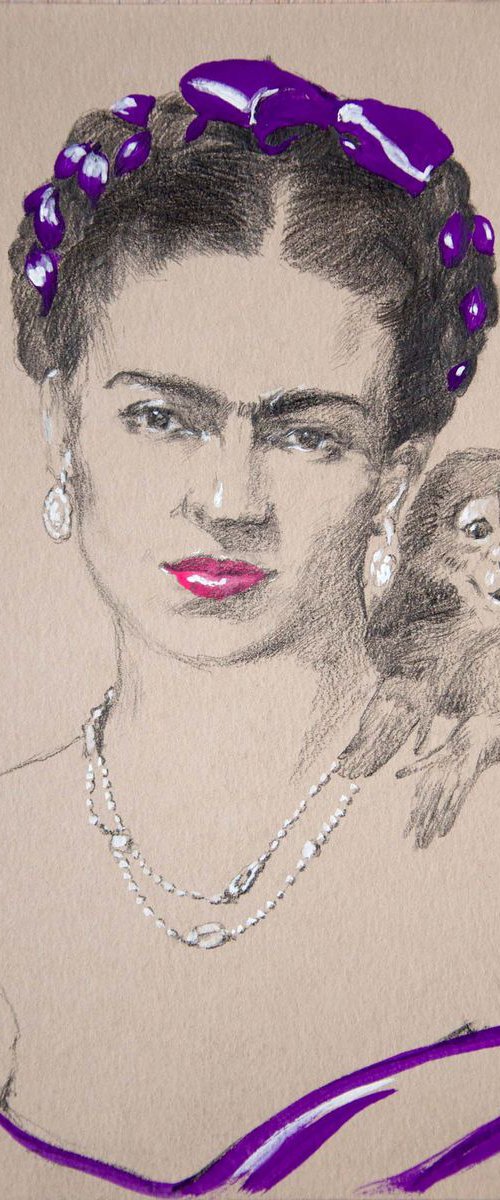 Viva la Frida #3 or Frida with monkey by Daria Yablon-Soloviova