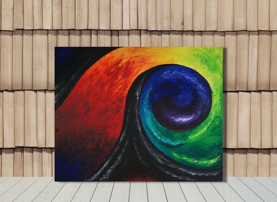 Color Swirl   (100 x 80 cm ) XL oil (40 x 32 inches)