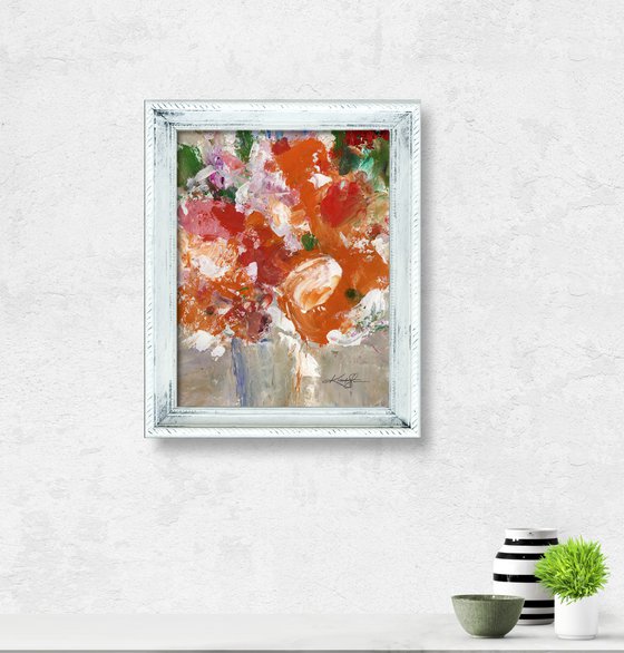 Shabby Chic Dream 15 - Framed Floral Painting by Kathy Morton Stanion