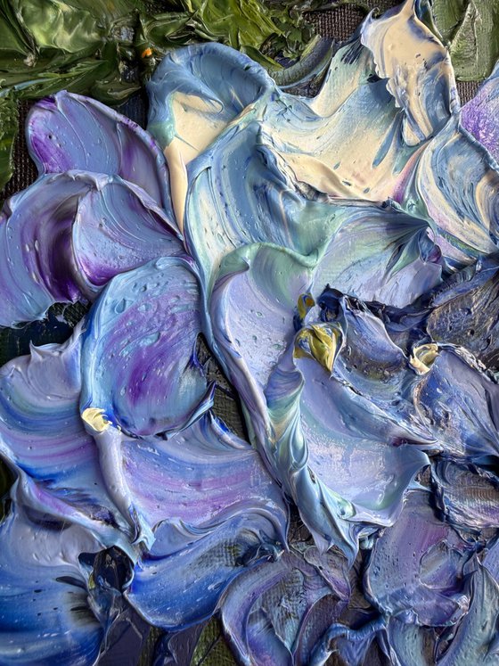Midnight Hydrangea I — Blue Floral