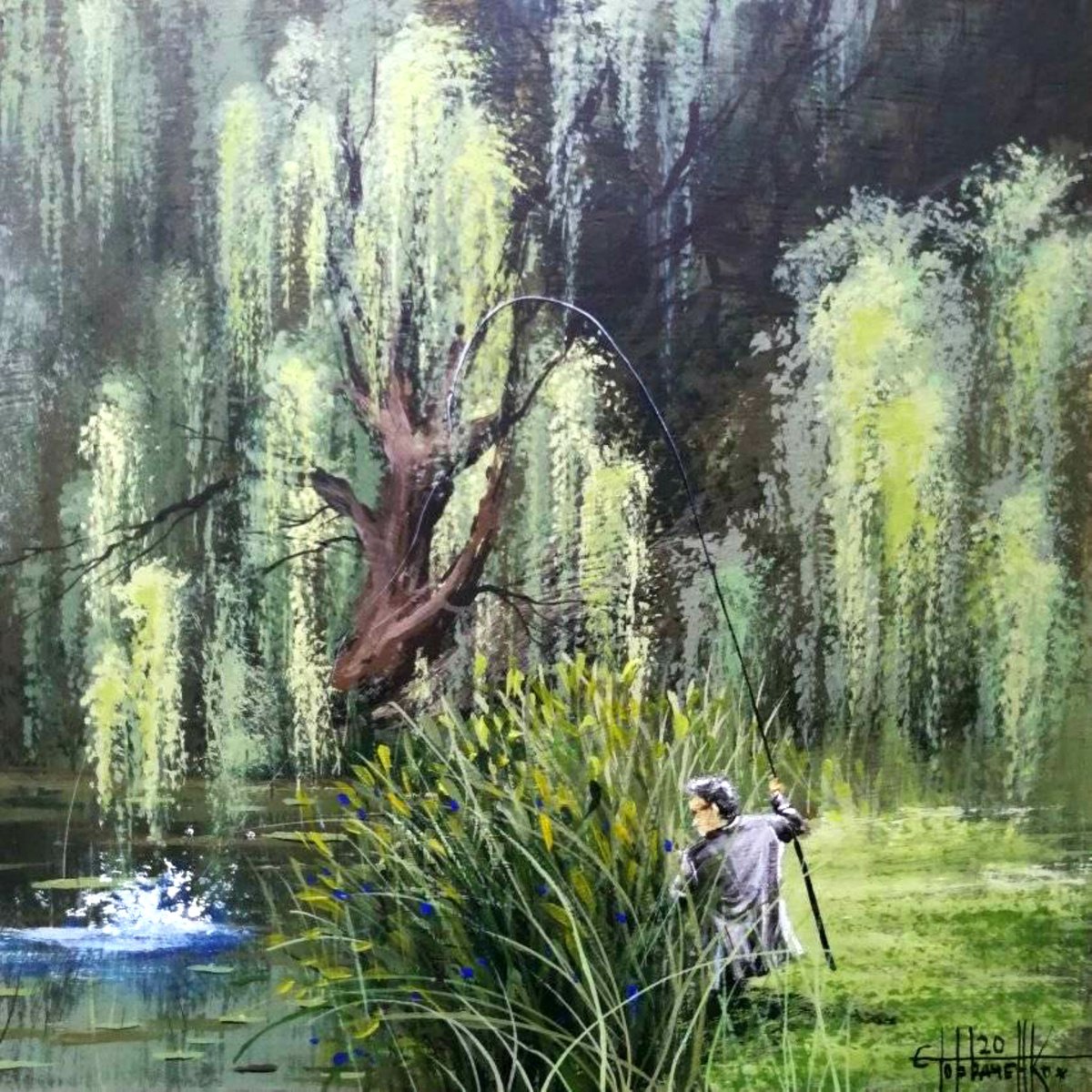 canvas artwork grandpa and grandson fishing        
        <figure class=