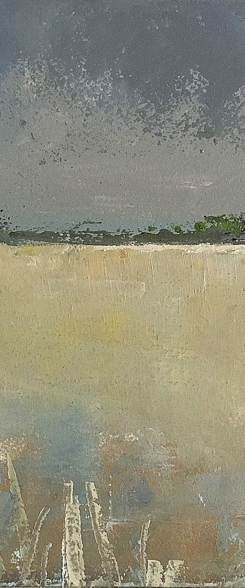 Landscape 8x8x2" 20x20x5cm 081818 Contemporary Art by Bo Kravchenko by Bo Kravchenko