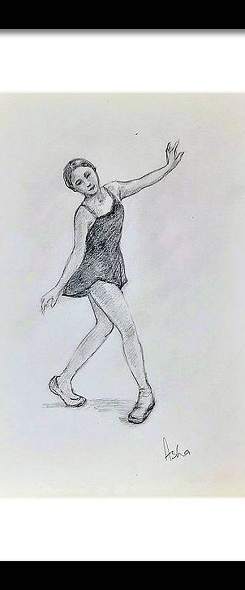 Ballerina Sketch 14 by Asha Shenoy