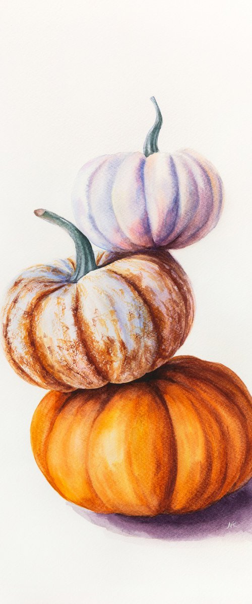 Autumn pumpkins by Kateryna Nazarenko