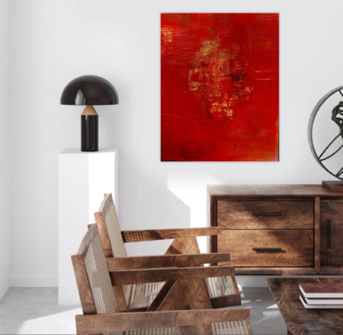 Abstract Acrylic Painting By Christa Haack, 33 X 41, Golden Times, Original Artwork