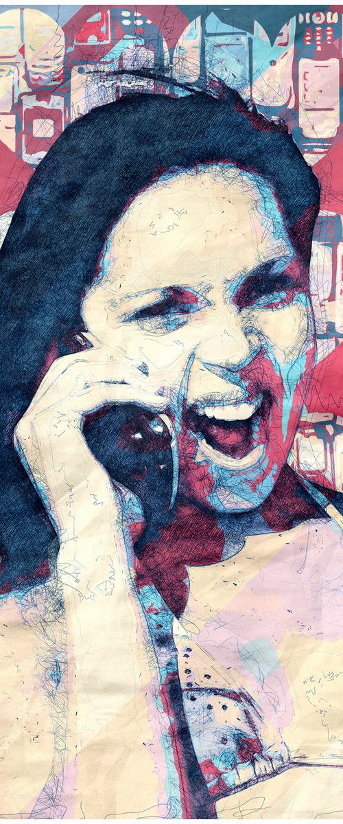 I Just Called To Say I Love You - Pop Art Modern Poster Stylised Art by Jakub DK - JAKUB D KRZEWNIAK