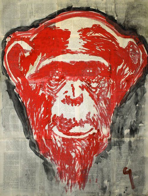 The red monkey. by Marat Cherny