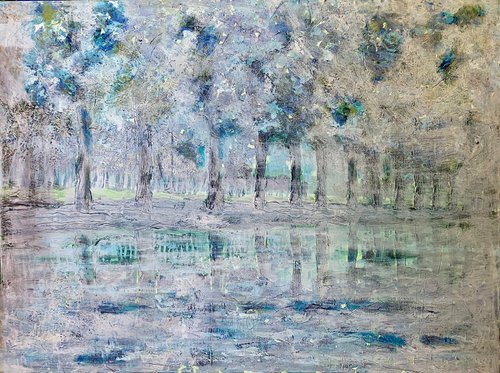 Mist over the Water - large canvas by Suzsi Corio