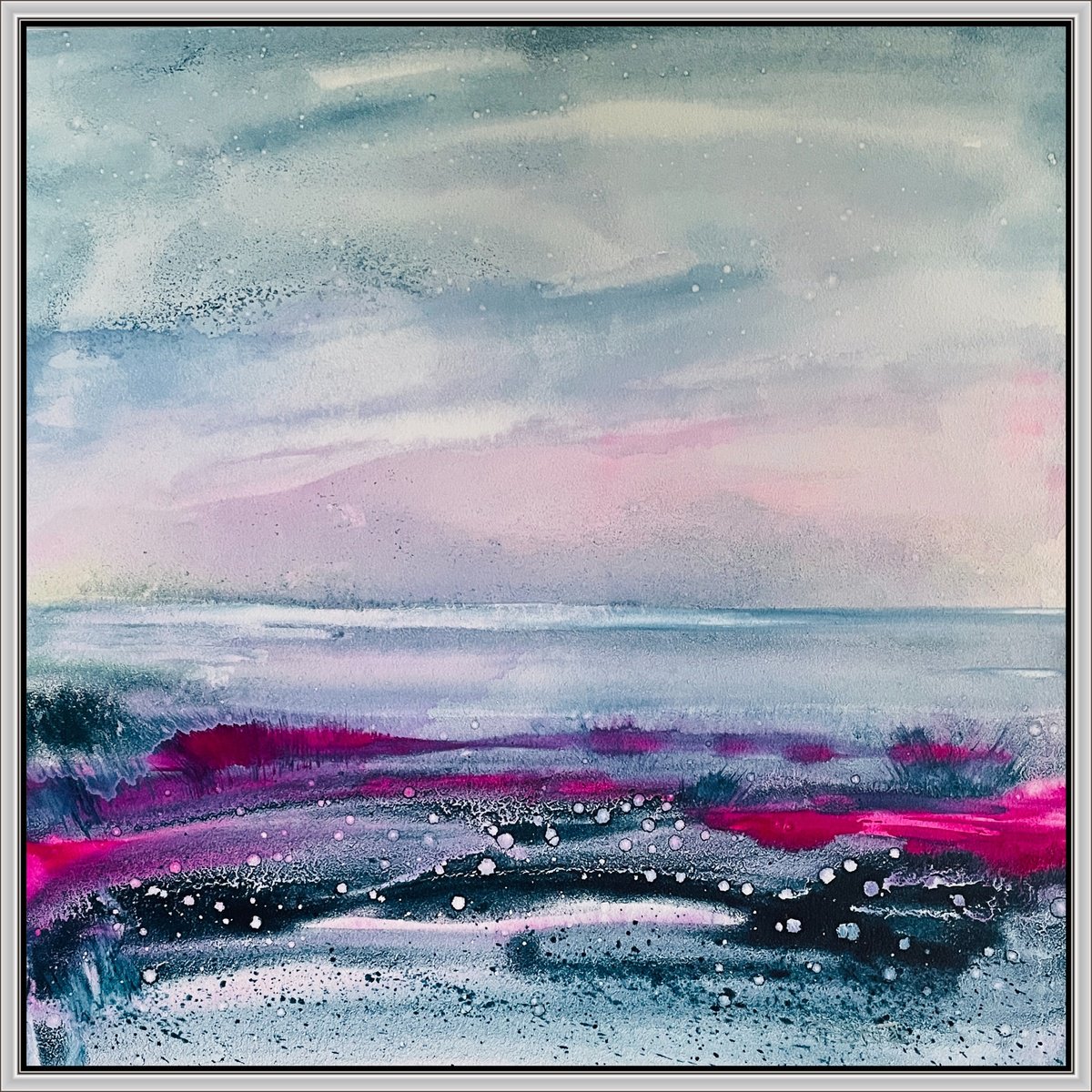 Abstract Watercolour , Waiting For Winter By Gesa Reuter, 13 X 13, Artwork For Sale On Artfinder