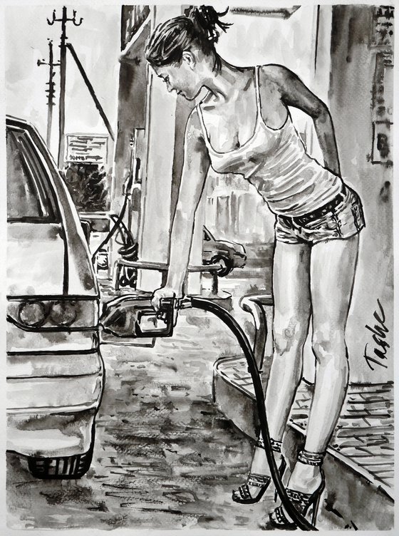 "Full tank " / 30x40cm