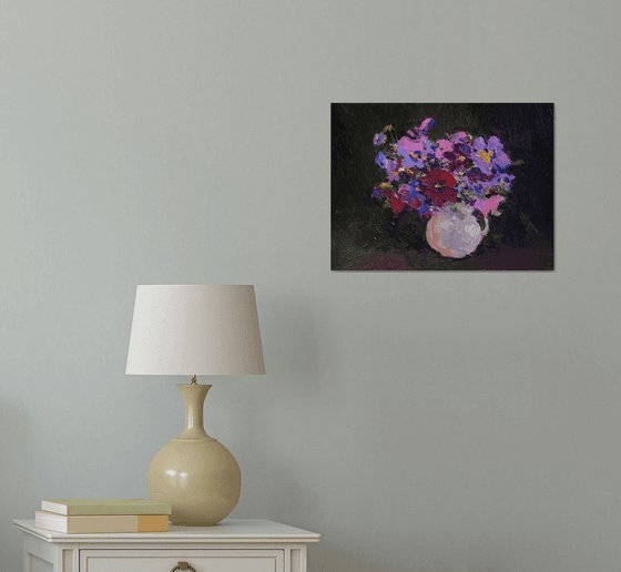 Pansies in a Vase