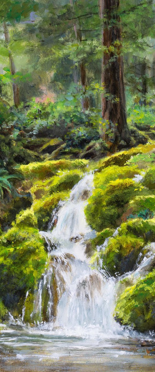 River waterfall in the forest by Lucia Verdejo
