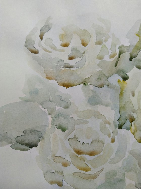 Roses. Original watercolour painting.
