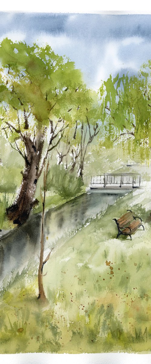 Quiet Stream in Hungary by Olga Tchefranov (Shefranov)