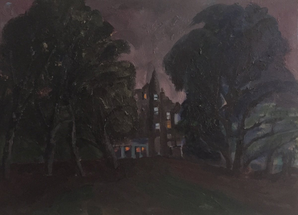 Expressive Cityscapes Oil Painting By Stephen Howard Harrison, 28 X 20", 