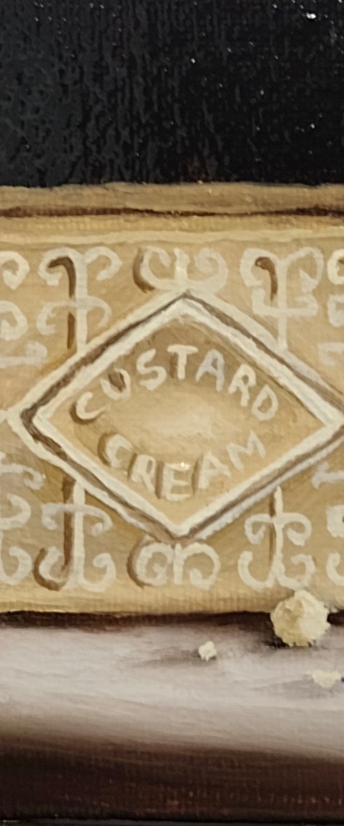 Little Custard Cream still life by Jane Palmer Art