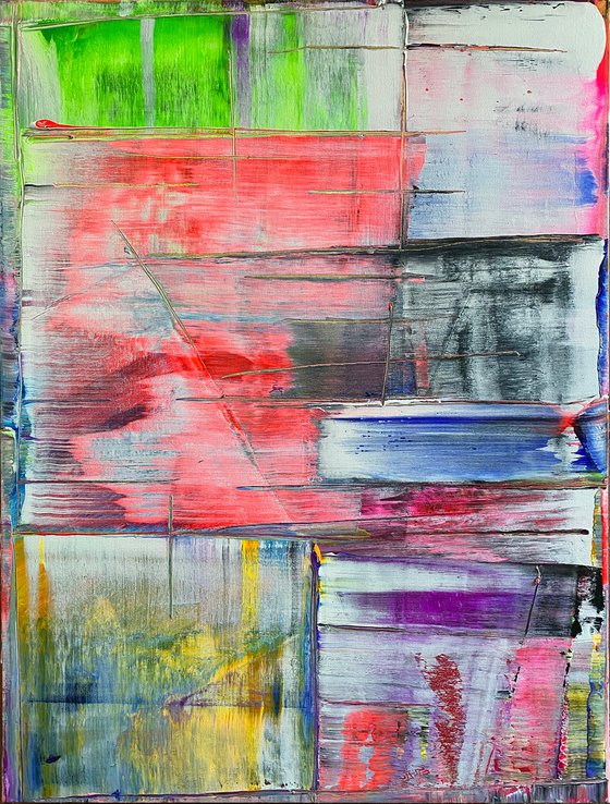 "Easy Does It" - Original PMS Large Abstract Acrylic Painting On Canvas - 30" x 40"