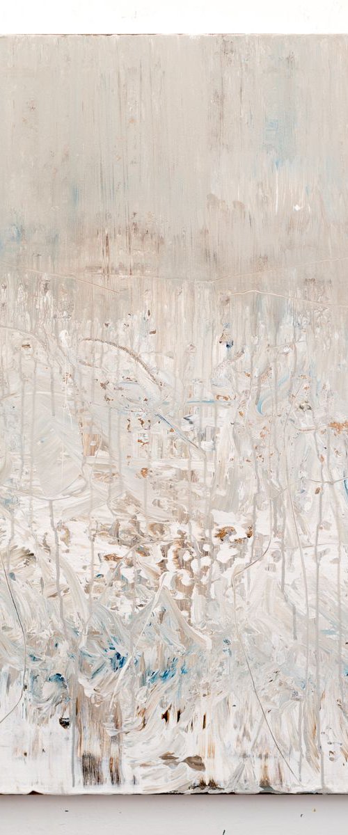 White abstract painting NC388 by Radek Smach