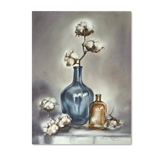 Still life with cotton