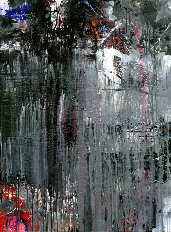 Urban Fragments 2 - Large Abstract Painting by Kathy Morton Stanion