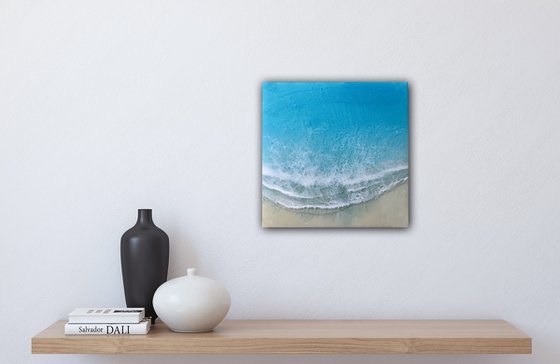 White Sand Beach #18 Seascape Painting Gift idea