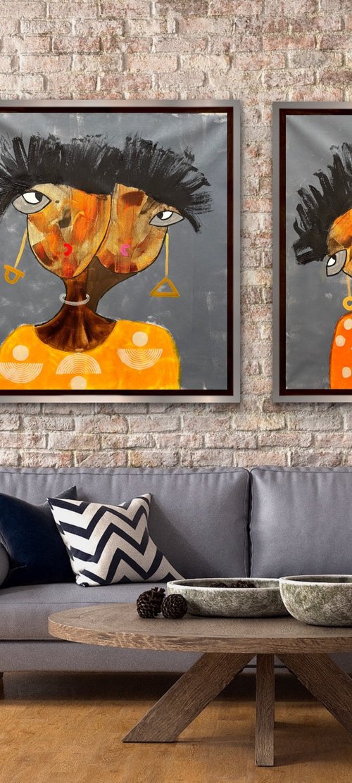 I Have Your Back (Diptych) by Rashna Hackett