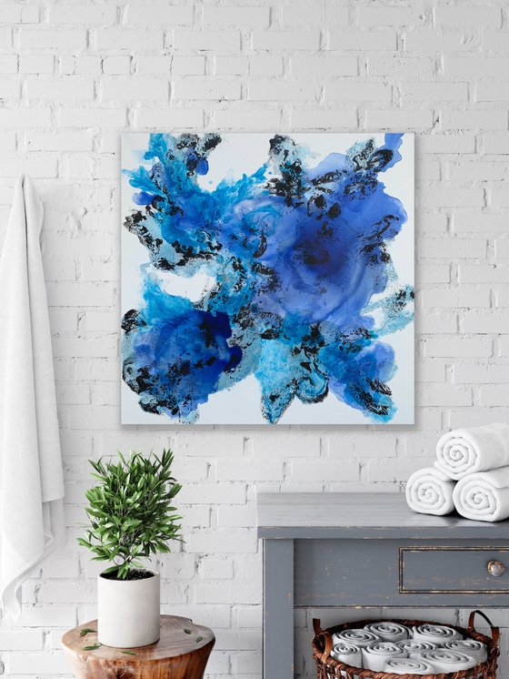 31.5''x31.5''( 80x80cm), Blue Flame 10