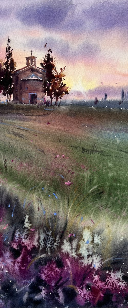Tuscan Chapel Glow by Eugenia Gorbacheva