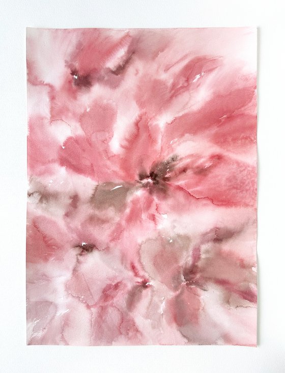 Pink abstract flowers