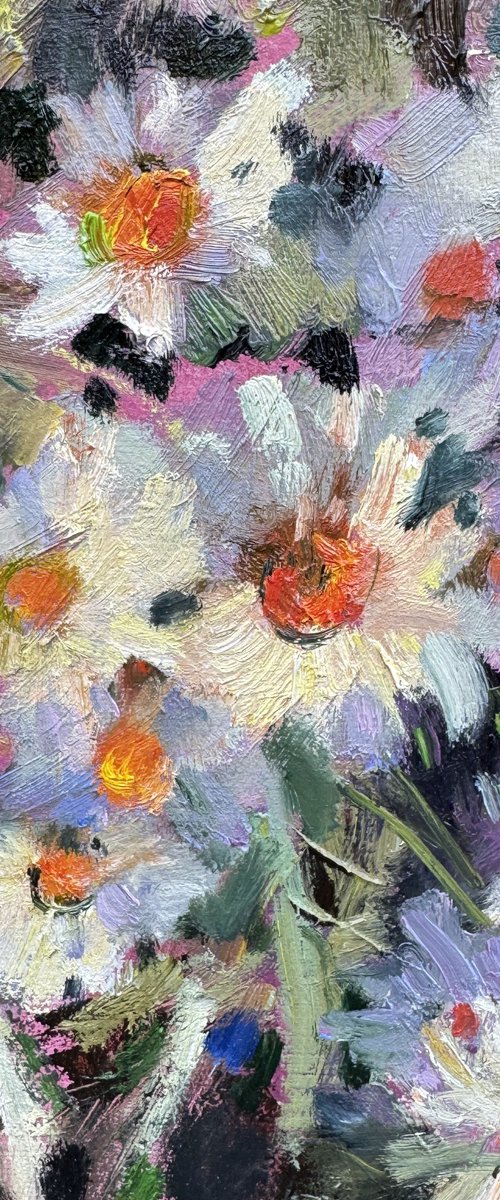 Still life of wild flowers by Olha Laptieva