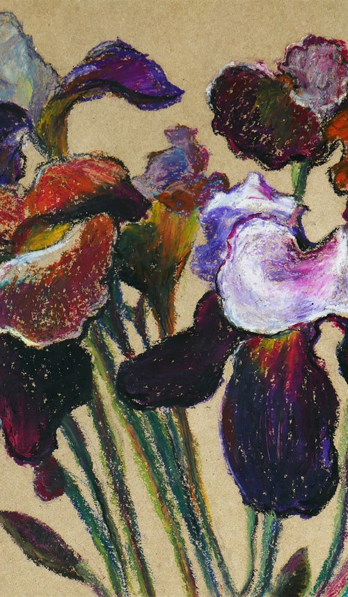 Irises - iris flowers #1 by Nikolay Dmitriev